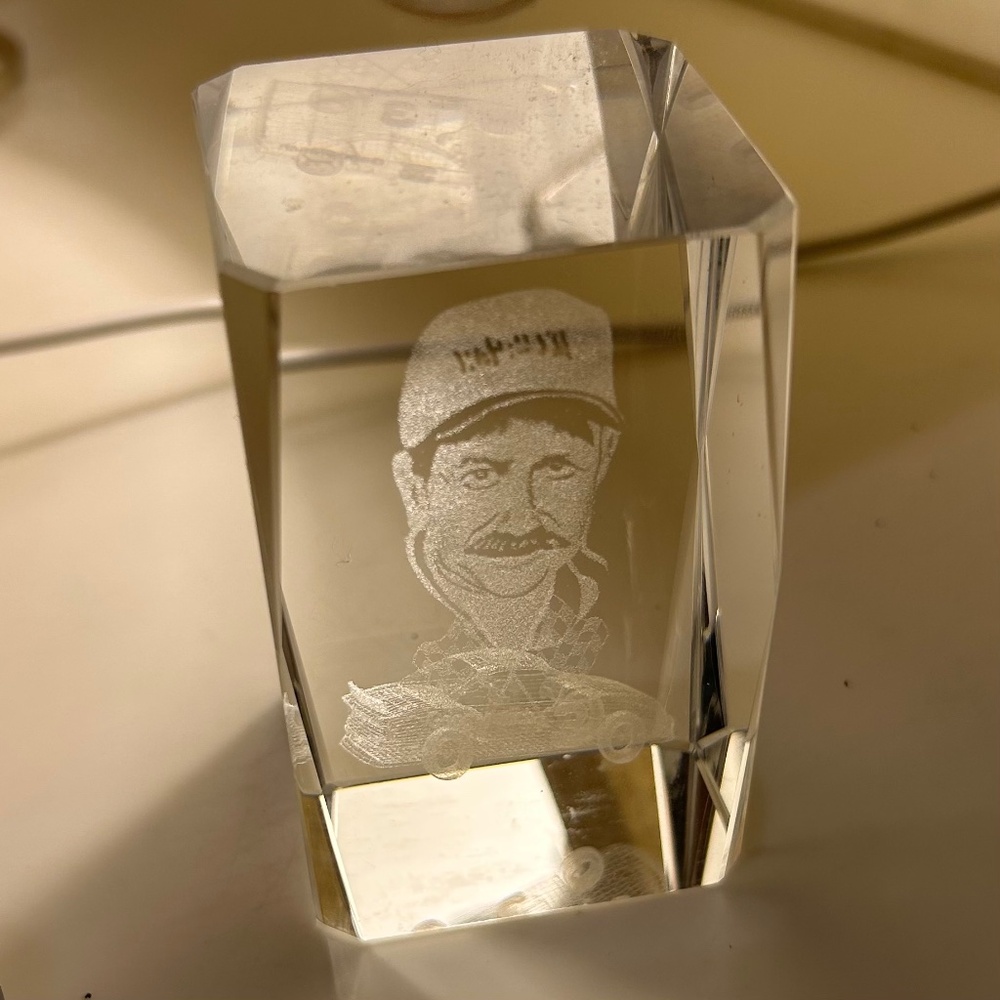 Dale Earnhardt & Dale Earnhardt Jr. 3D Laser Cut Acrylic Paperweights/Bookends